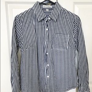 Gingham Black And White button down Shirt